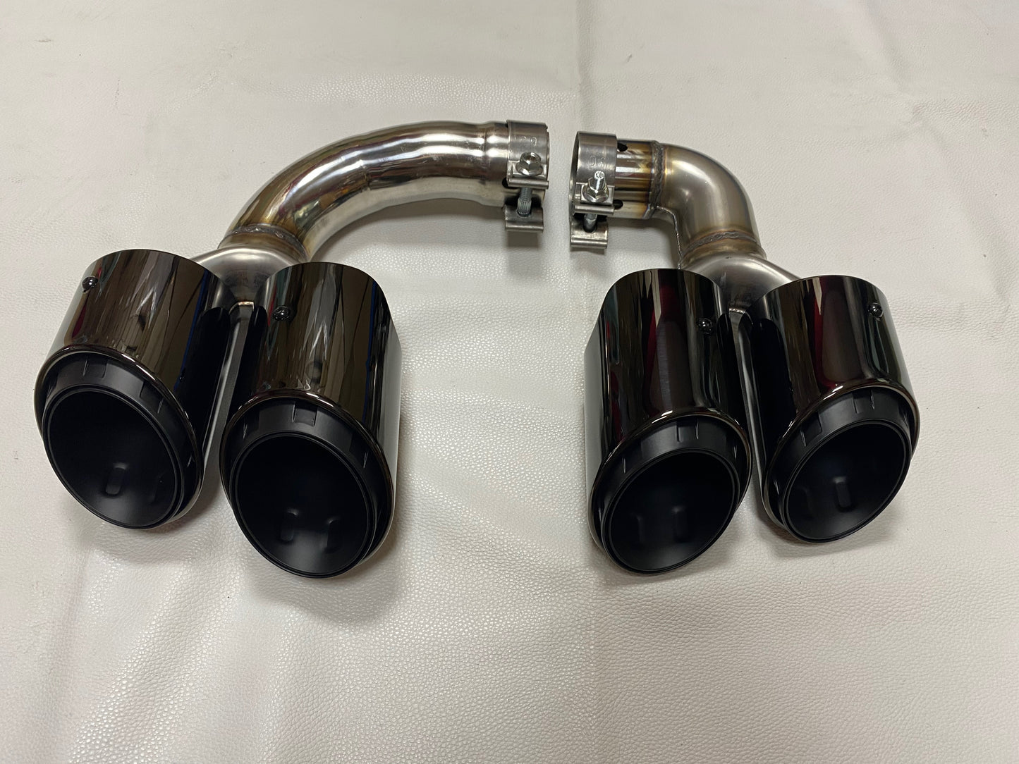 Black Sport Exhaust Muffler Tips For Porsch Cayenne E-Hybrid 9Y0 9Y3 2019-2024