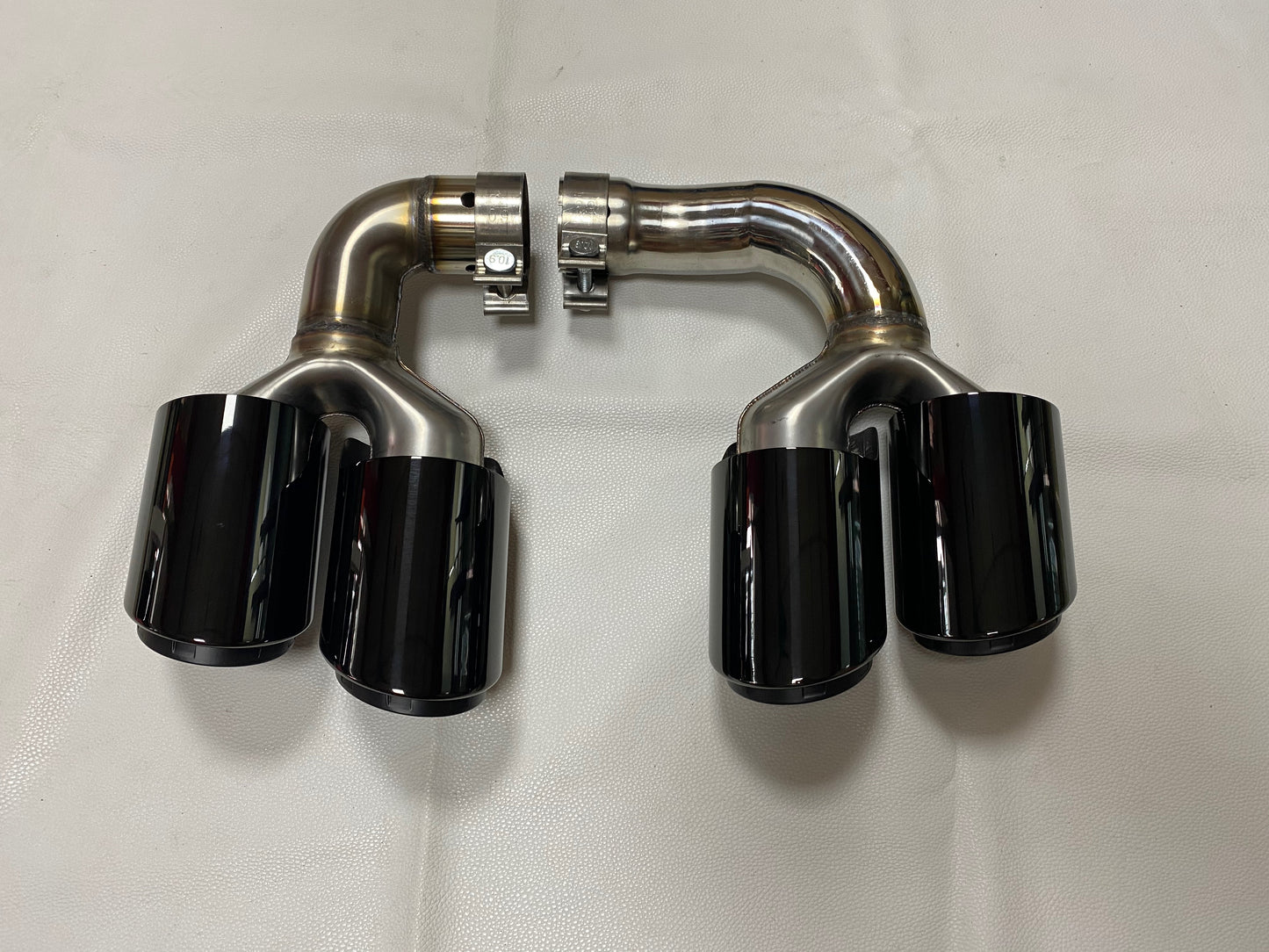 Black Sport Exhaust Muffler Tips For Porsch Cayenne E-Hybrid 9Y0 9Y3 2019-2024