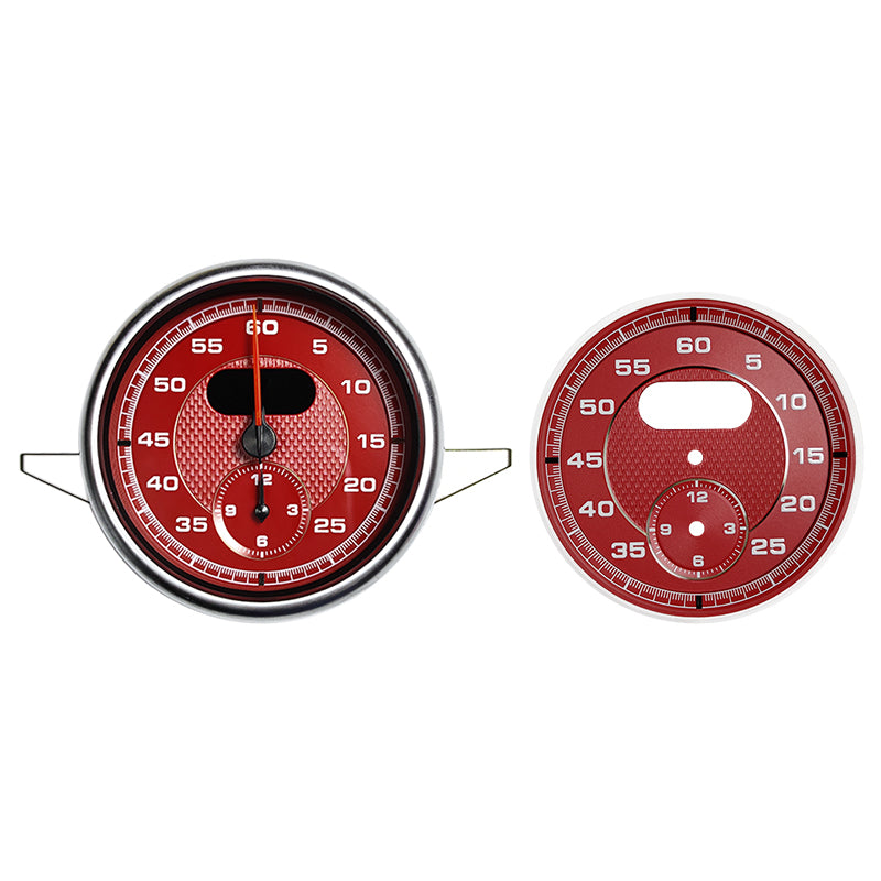 Red/White/Green Dial Clock Gauge Chrono For Porsche Cayman 911 718 Macan Cayenne Boxster Panamera