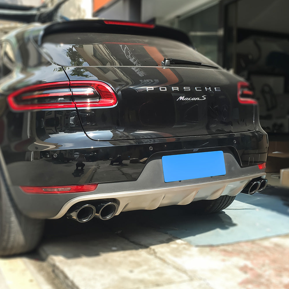 Porsche Macan 2014-18 2.0T Base Negro Tubos de escape traseros Puntas de silenciador (estilo GTS) 